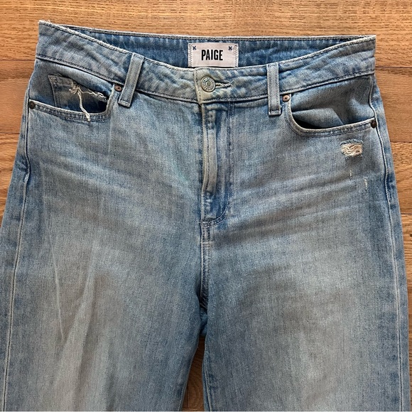 PAIGE Anessa High Rise Ankle Wide Leg Jeans in Kara Destructed Size 26 - Picture 8 of 12
